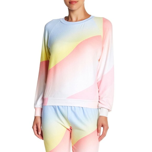 Wildfox‎ Women's Size Small Rainbow Galactic Junior Sweatshirt Top - Picture 9 of 9